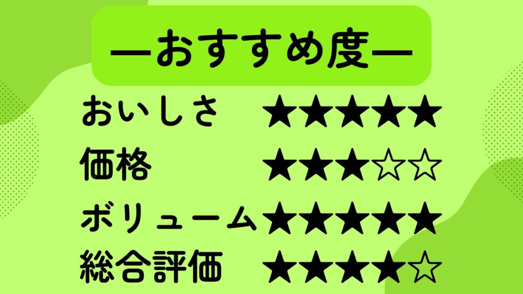 コメダ  限定メニュー コメ牛 筆者のおすすめ度