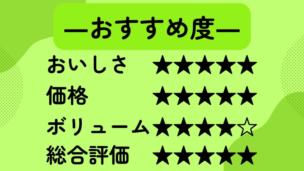 コメダ グラクロ 筆者のおすすめ度